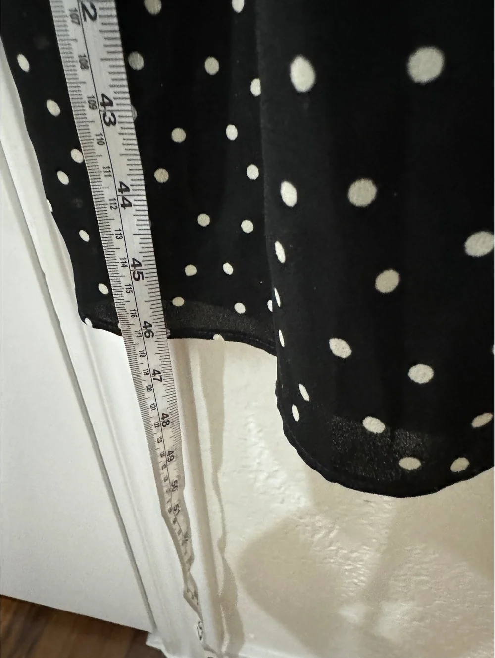 Abercrombie & Fitch Polka Dot Tie-Strap Maxi Dress Black & White Small